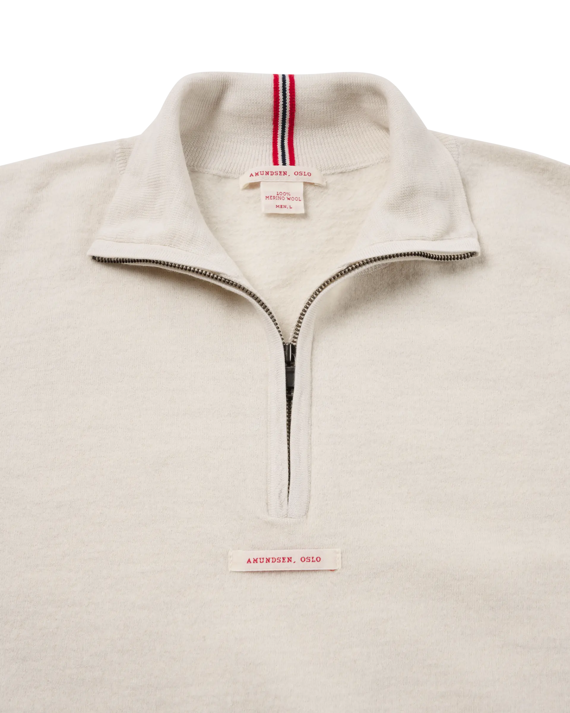 Men's Boiled Half Zip 12GG Oatmeal