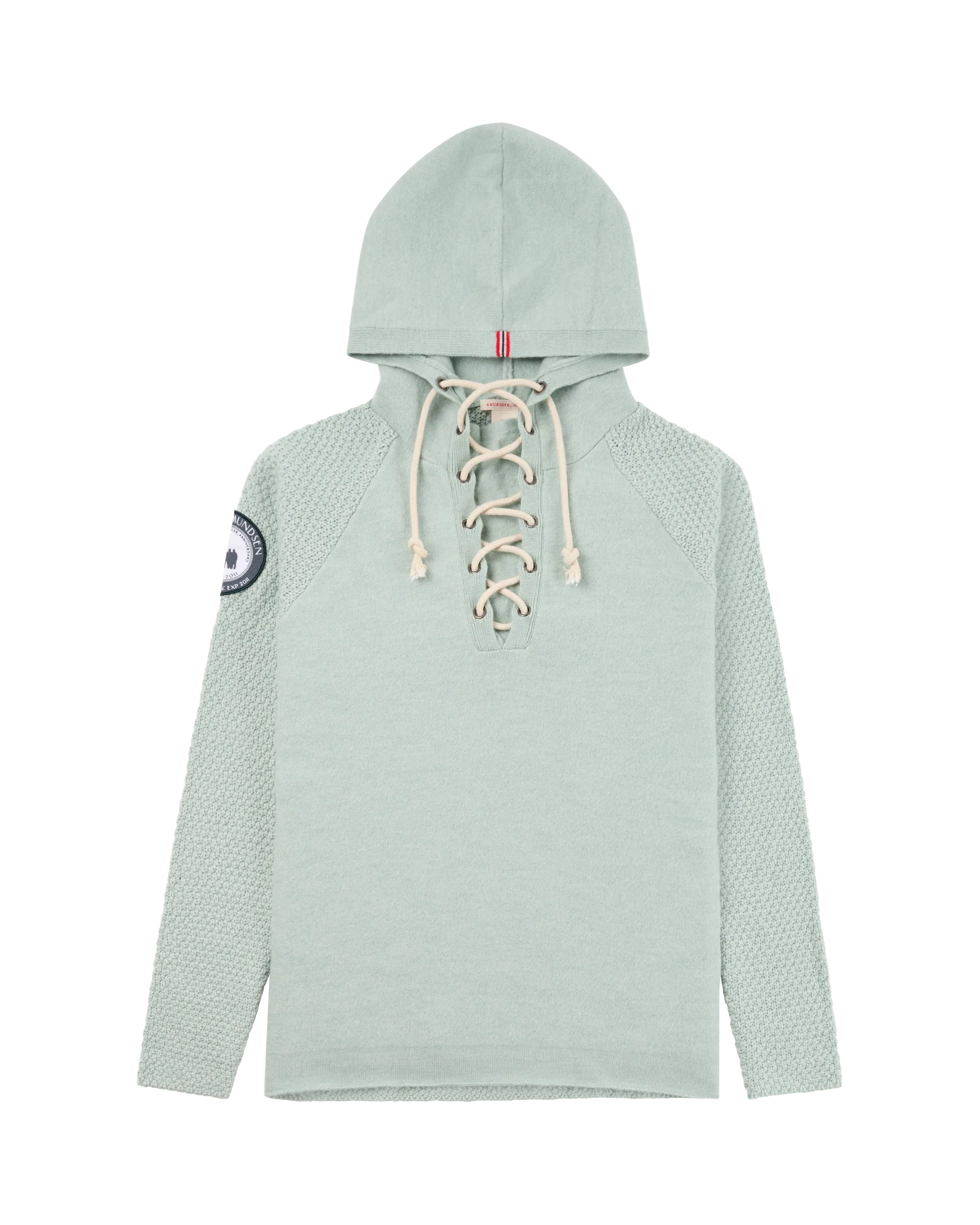 Women's Laced Boiled Hoodie Woad Green