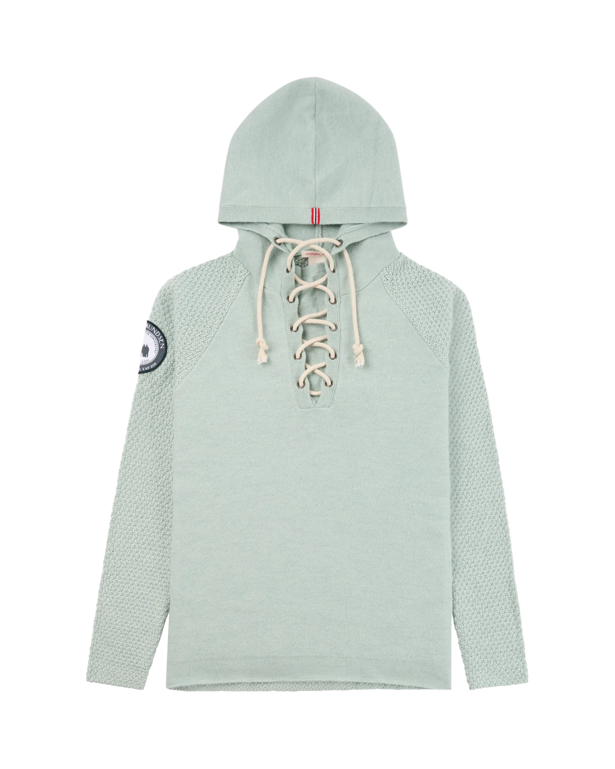 Women's Laced Boiled Hoodie Woad Green