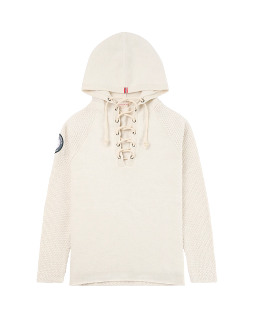 Women's Laced Boiled Hoodie Oatmeal