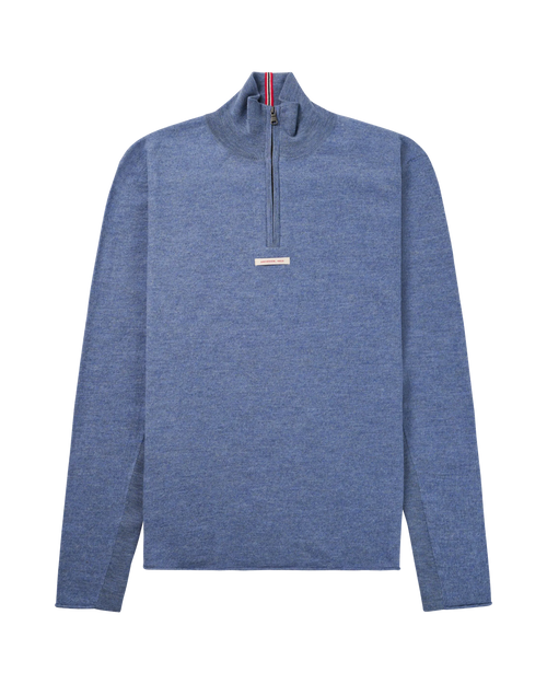 Boiled Half Zip Denim Blue