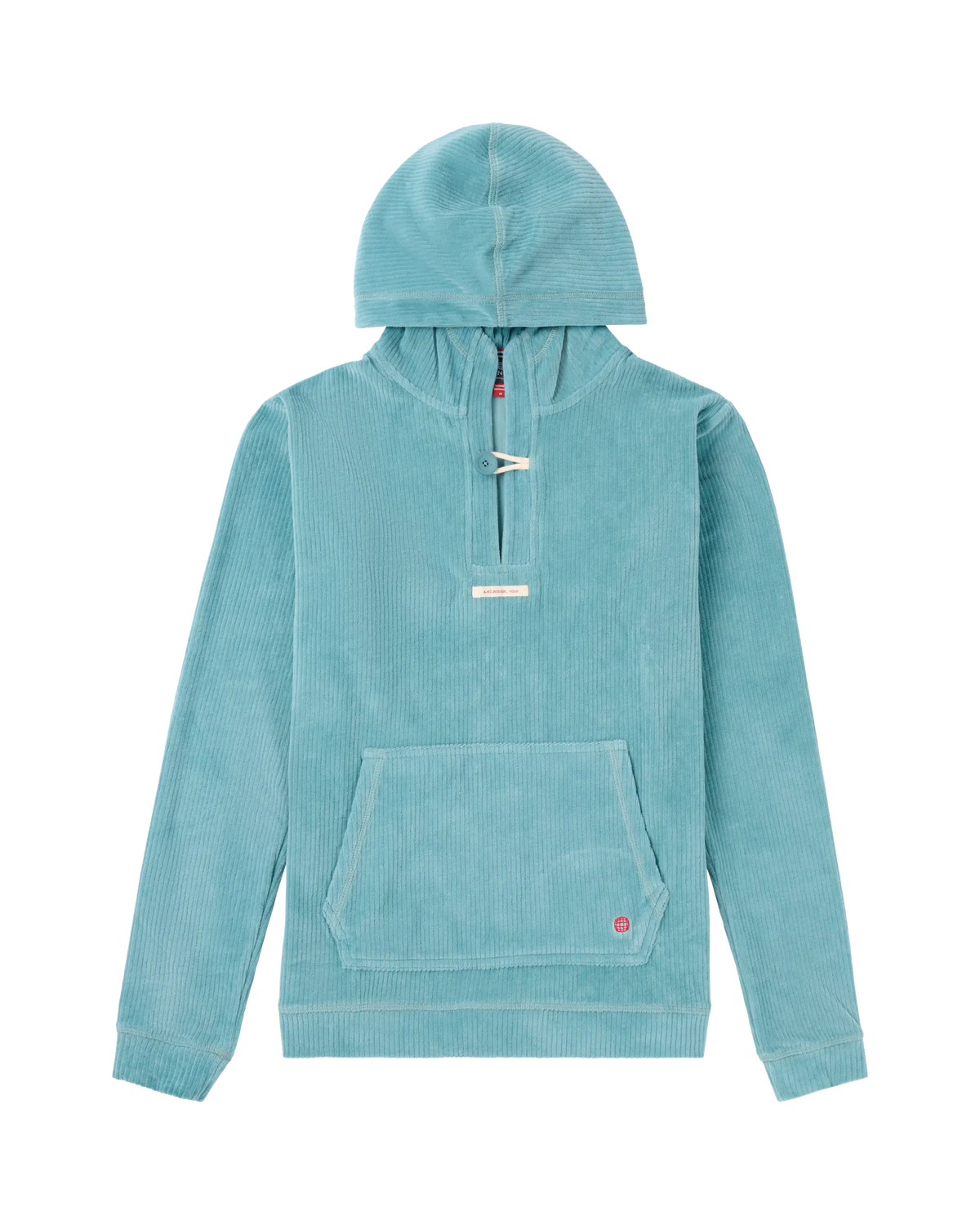 Comfy Cord Hood Sweater Aqua