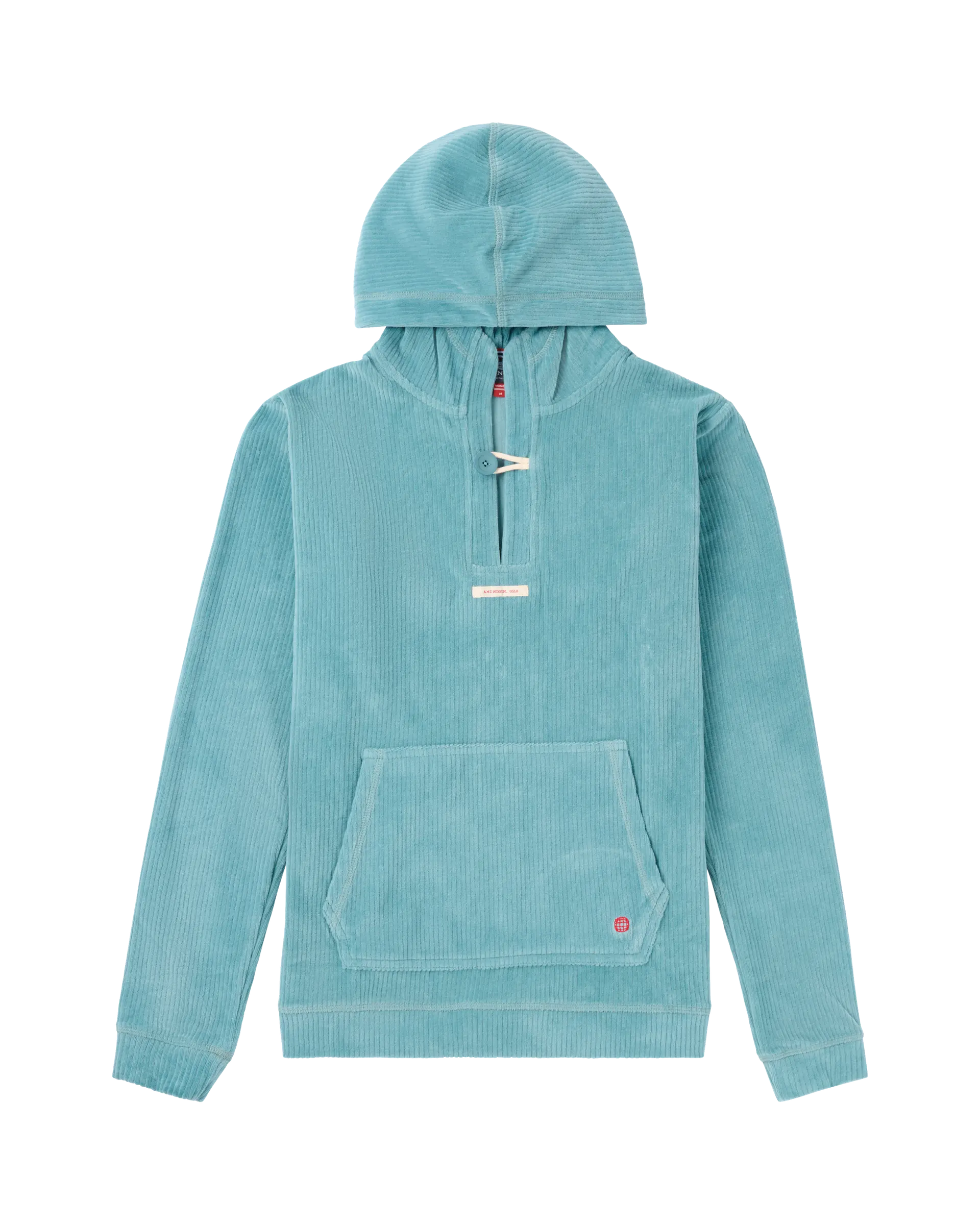 Comfy Cord Hood Sweater Aqua