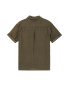 Traveler's Linen Short Sleeved Shirt Olive