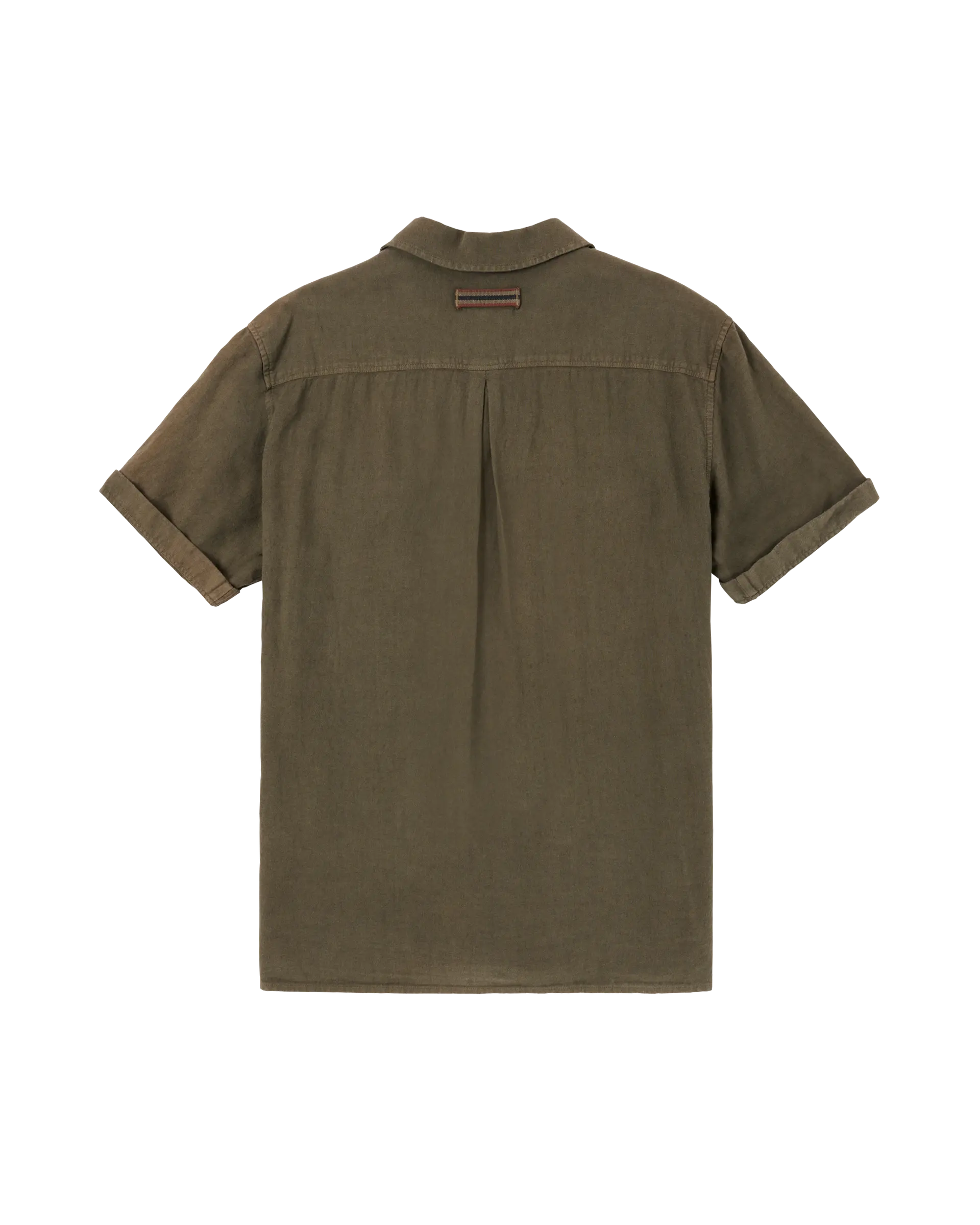 Traveler's Linen Short Sleeved Shirt Olive