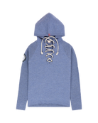 Women's Laced Boiled Hoodie denim