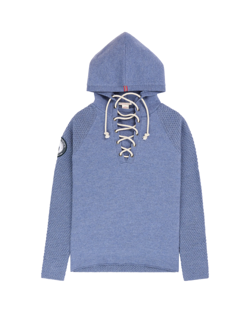Women's Laced Boiled Hoodie denim