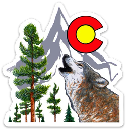 Blue Dog Stickers Wolf