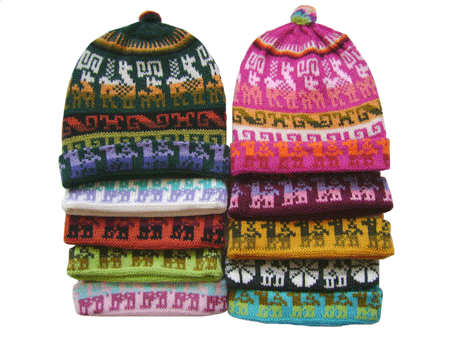 Sierra Alpaca Reversible Beanie Adult - OS Reversible - Purple Orange