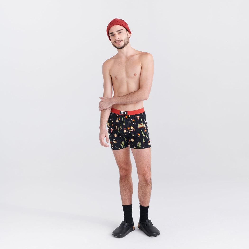 Ultra Super Soft Boxer-Brief Lets Get Toasted- Black Relaxed